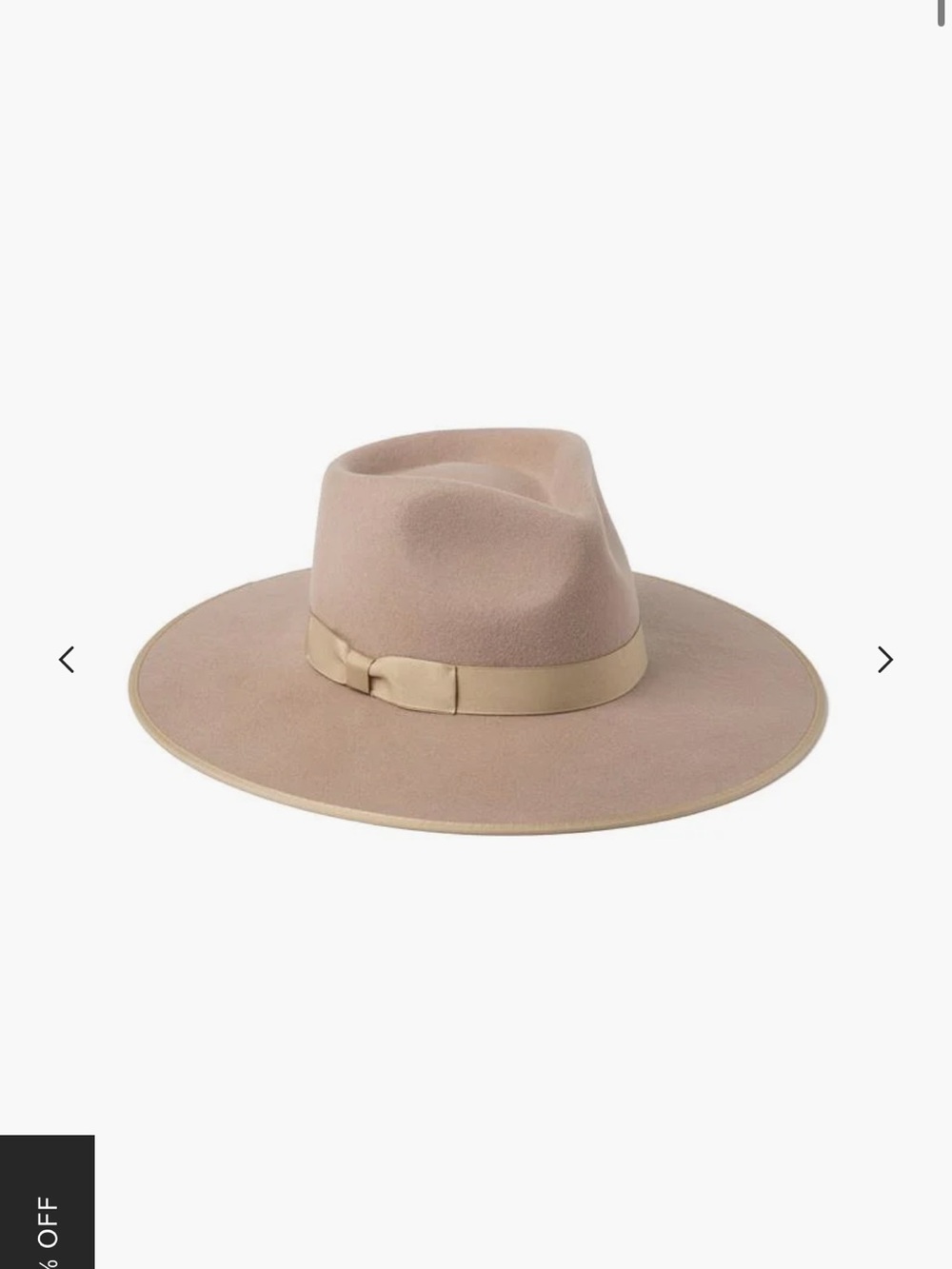 Lack of color size M Wide Brim Felt Fedora Hat - Taupe